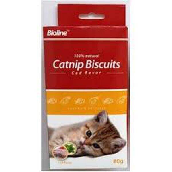 Bioline catnip biscuits- 80g-Treats-Whiskers Nation