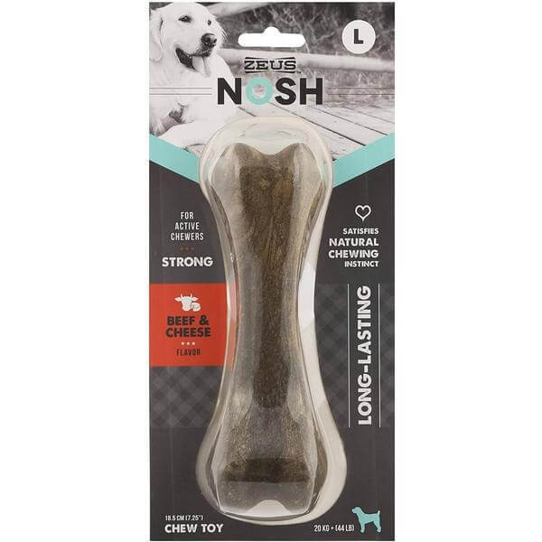 Zeus NOSH Strong Chew Bone - Beef & Cheese Flavor - Large-Taste of the wild-Whiskers Nation