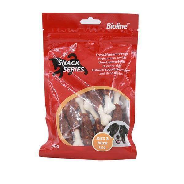 Bioline rice and duck natural dog snack - Whiskers Nation