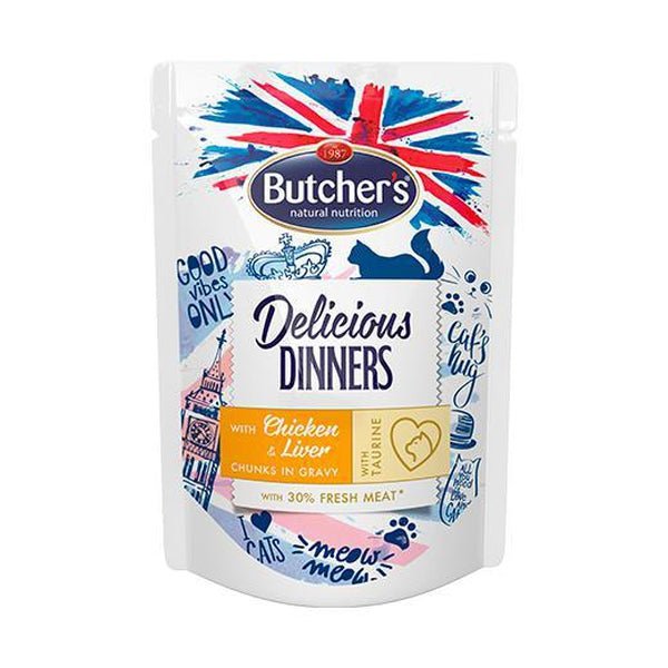 Butcher’s Delicious Dinners Chunks in Gravy with Chicken and Liver - Whiskers Nation