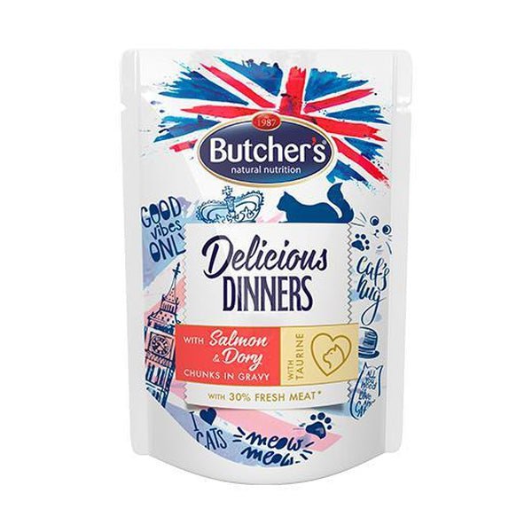 Butcher’s Delicious Dinners Chunks in Gravy with Salmon and Sea Bream - Whiskers Nation