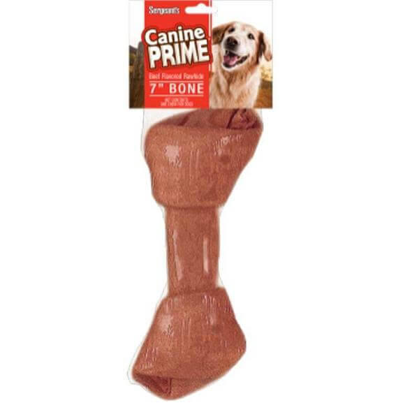 Canine prime beef flavored rawhide 7 inch - Whiskers Nation