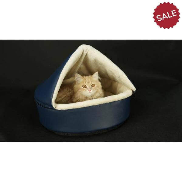 Heated cat cushion and heated house for all seasons - grey color - Whiskers Nation