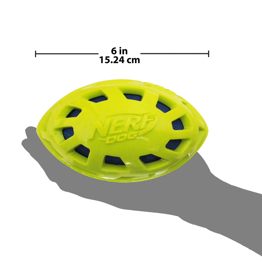 Nerf Dog Ultra - Durable TPR Squeak Crunch Football Dog Toy, 6” (15 cm) - Whiskers Nation