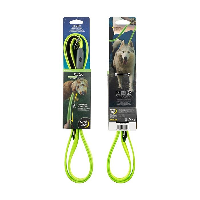 NiteDog Rechargeable LED Leash Full Length Illumination 48" (122 CM) - Whiskers Nation