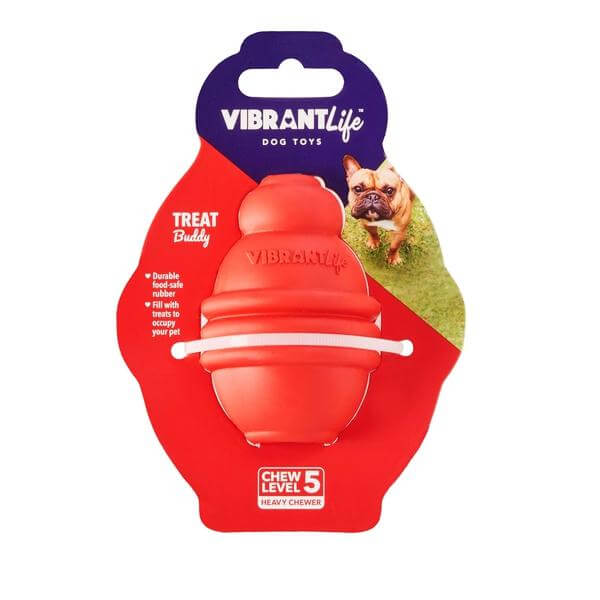 Red Treat Buddy Rubber Chew Toys for Dogs - Whiskers Nation