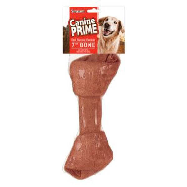 Sergeant's Canine Prime 7"(18cm) Bone Beef Flavored Rawhide - Whiskers Nation