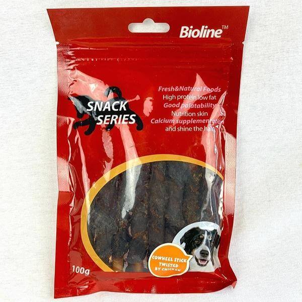 BIOLINE Snack Cowheel Stick Twisted Chicken 100gr-Bioline-Whiskers Nation