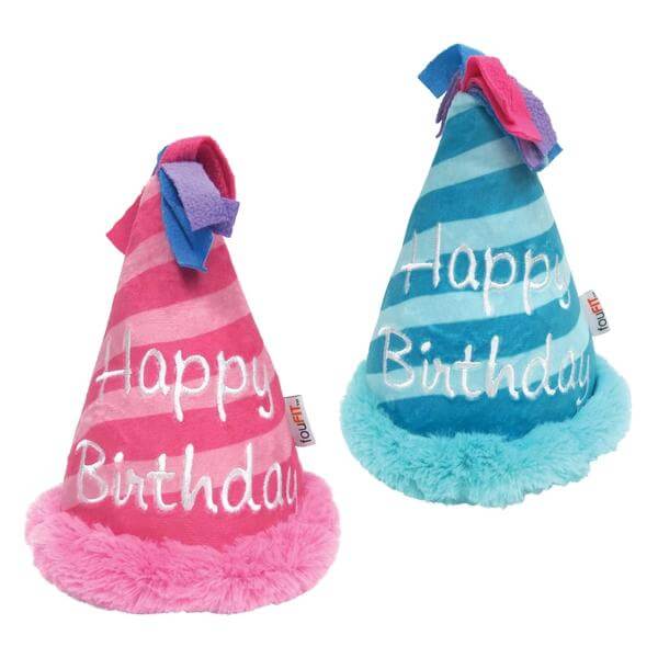 FouFIT Birthday Hat Dog Plush Toy 6"(15cm)-FouFIT-Whiskers Nation