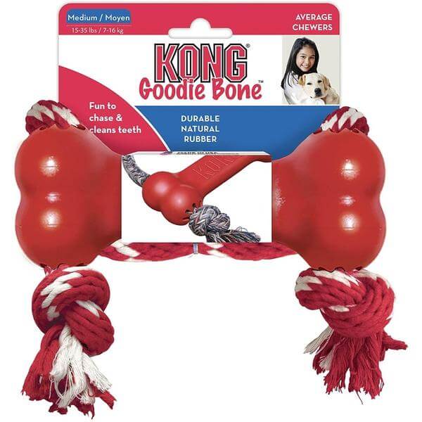 Kong goodie bone with rope-Kong-Whiskers Nation